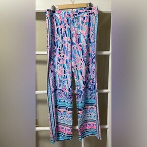 Lilly Pulitzer Pink and Blue Patterned Pants
